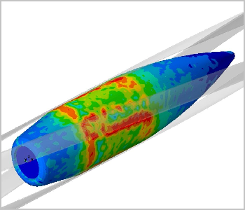 Estudio balistica simulación CFD con la trayectoria de una bala
